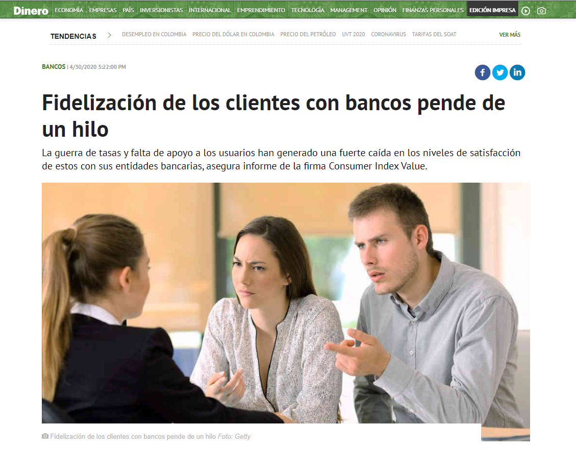 Fidelización de los clientes con bancos pende de un hilo