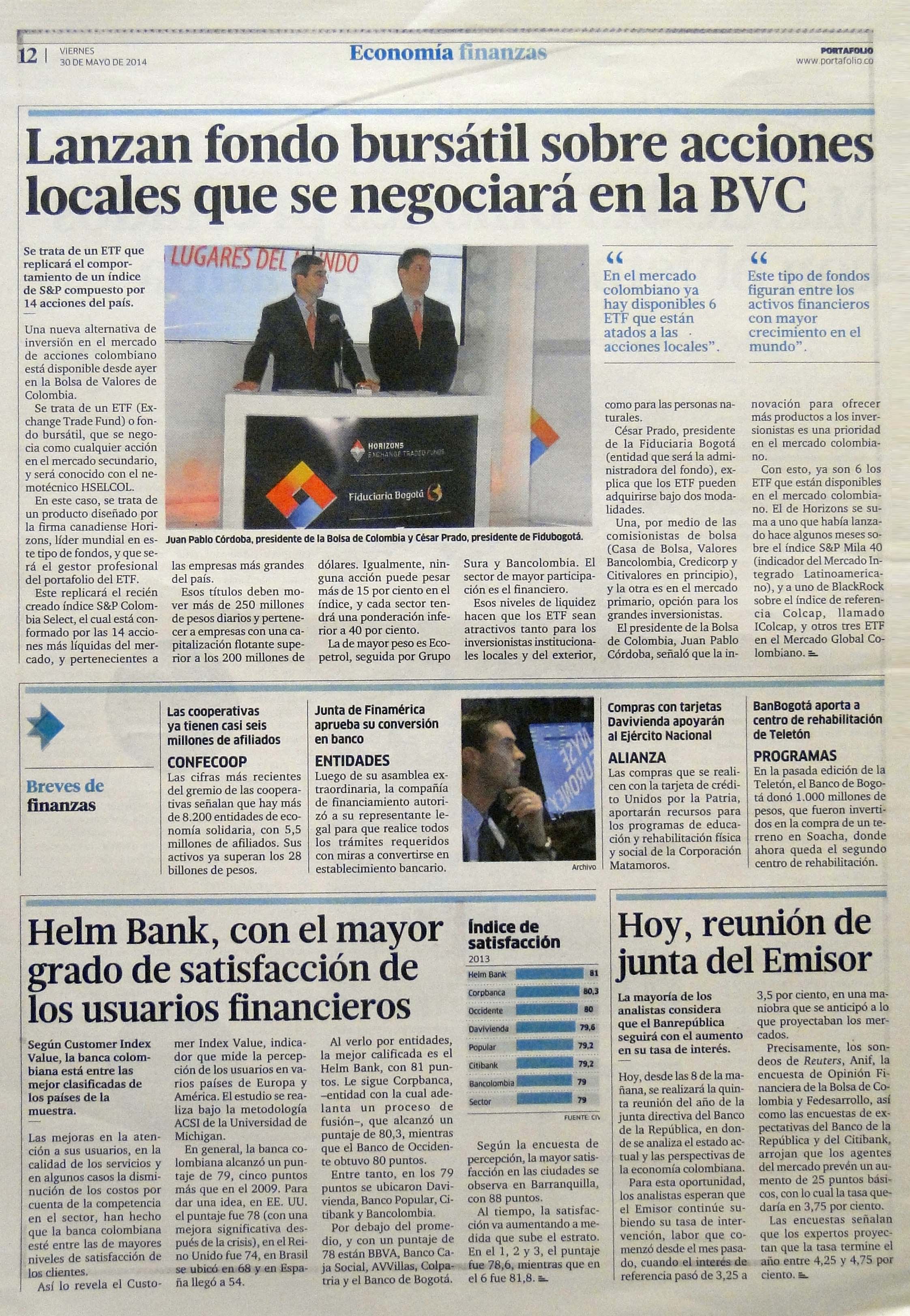 Helm Bank, con el mayor grado de satisfacción de los usuarios financieros