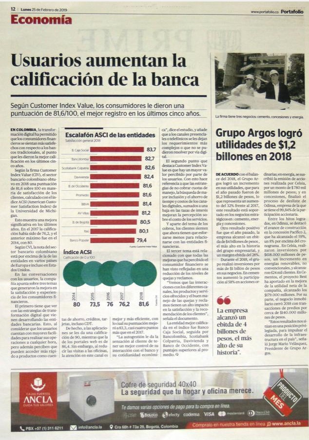 Usuarios aumentan la calificación de la banca